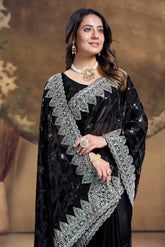 Popular Saree in Black Colour